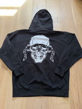 Megadeth Tour Hoodie Sweatshirt L / XL Zip Up Vic Rattlehead Skull Thrash Metal
